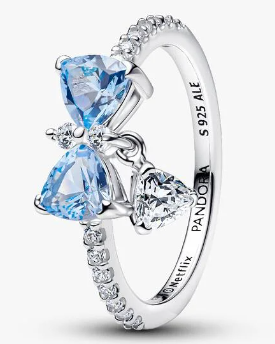 [194337C01] Anillo Pandora Mariposa Azul Plata