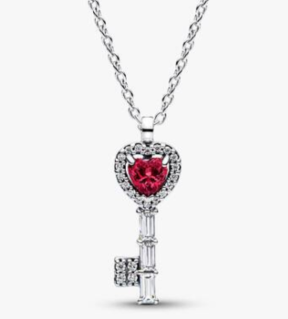 [394392C01] Collar Pandora llave corazón plata