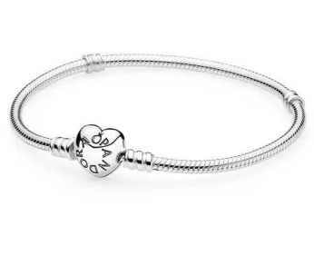 [TY-B02] Brazalete Pandora Corazón de Plata