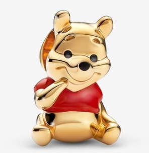 [CH298] Charm Winnie Pooh baño dorado camisa roja