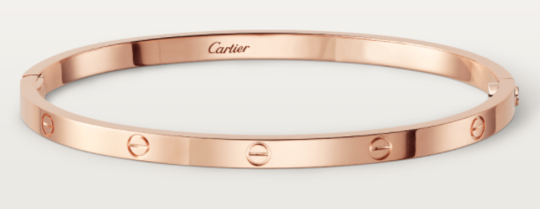 [TGKT-B10] Brazalete delgado Cartier Love oro rosa