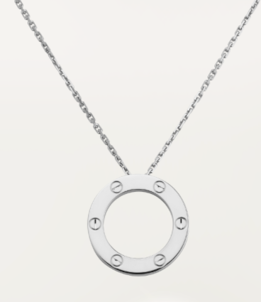 [TGKT-N12] Collar Cartier Love círculo platino