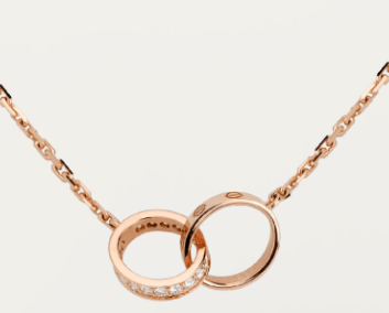 [TGKT-N19] Collar Cartier Love aros entrelazados oro rosa