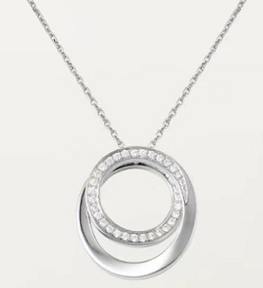 [TGKT-N39] Collar Cartier doble aro pavé platino