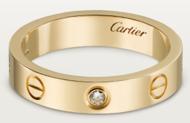 [TGKT-R15] Anillo Cartier Love dorado con circonia