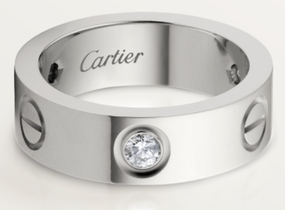 Anillo Cartier Love platino fino