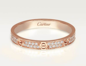Anillo Cartier Love pavé oro rosa fino