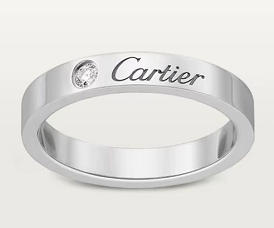 [TGKT-R51] Anillo Cartier grabado con circonia plata