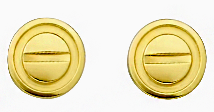 Aretes Cartier Love botón tornillo oro amarillo
