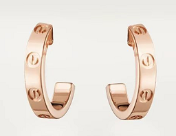 [TGKT-E04] Aretes Cartier Love mini argolla oro rosa