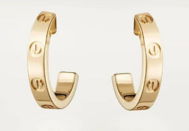 [TGKT-E05] Aretes Cartier Love mini argolla oro amarillo