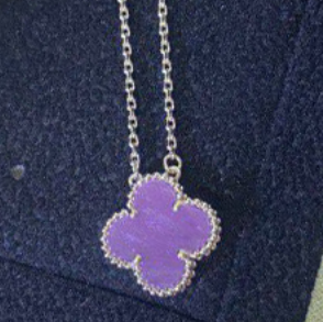 [VC-XL09] Collar Alhambra Trébol Morado
