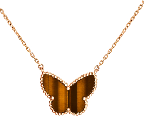 Collar Van Cleef Mariposa Ojo de Tigre