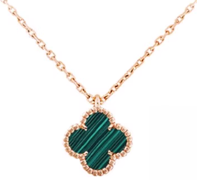 Collar Van Cleef Alhambra Trébol Verde Mini