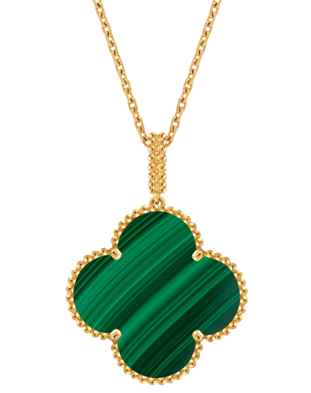 Collar Van Cleef Alhambra Trébol Malaquita 25mm