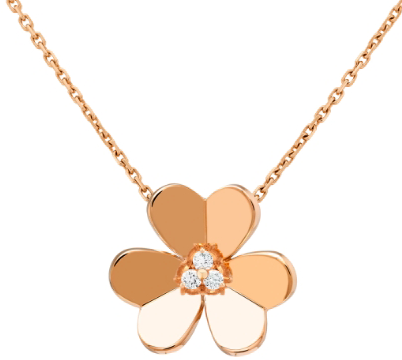 [VC-XL146] Collar Flor Bicolor Pavé Oro Grande