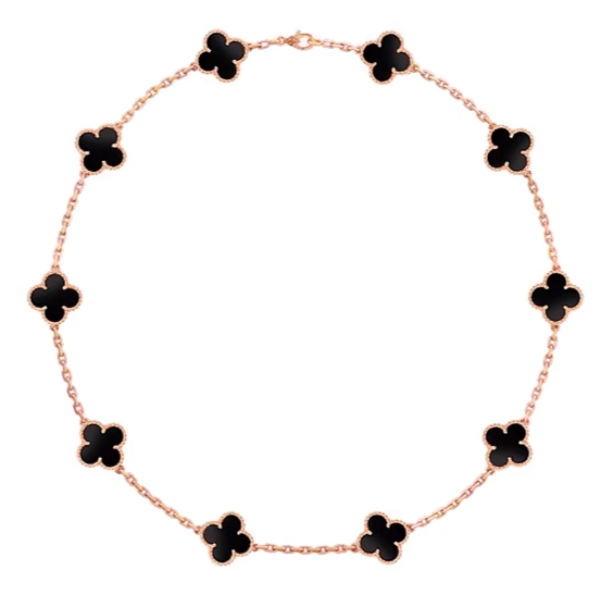 Collar Alhambra 10 Motivos Ónix Negro