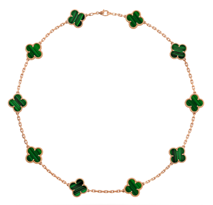 Collar Alhambra 10 Motivos Malaquita Verde