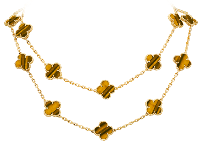 Collar Van Cleef Alhambra 20 Motivos Ojo de Tigre