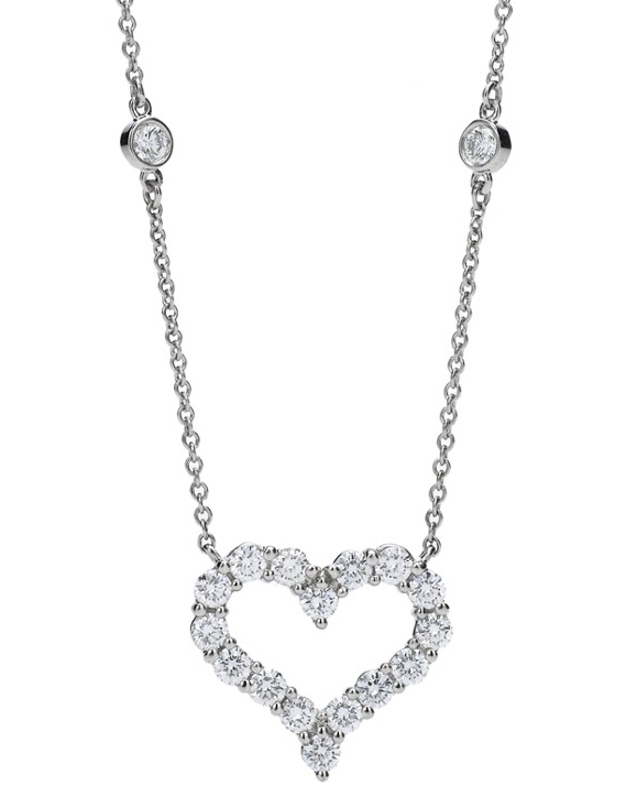Collar Tiffany Corazón Pavé con Estaciones