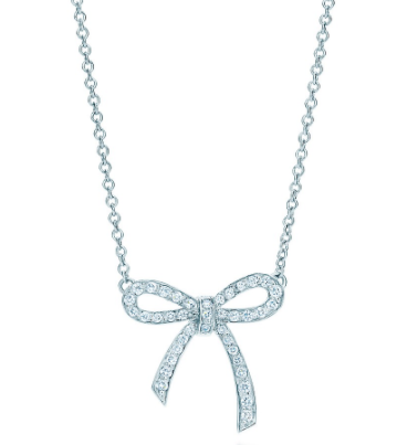 [N0041] Collar Tiffany Lazo Pavé Mini Plata