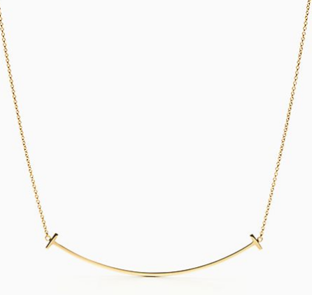 [TXL-4] Colgante Tiffany T Smile Grande Tono Dorado