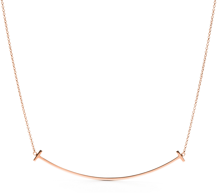 [TXL-8] Colgante Tiffany T Smile Mediano Oro Rosa