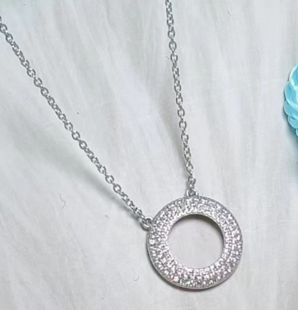[N0090] Collar Tiffany Aro Circonias Pavé