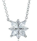 [N0109] Collar estrella copo de nieve circonias marquise