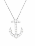 [N0193] Collar ancla pavé circonias plata 925