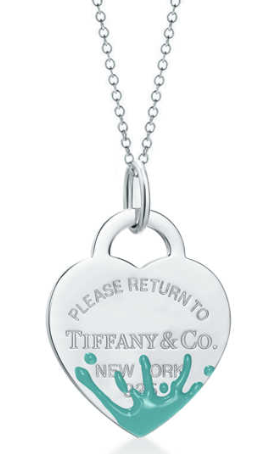 [TIFN001] Collar Return to Tiffany Corazón Baño Turquesa