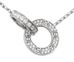 Collar círculo calado pavé plata 925