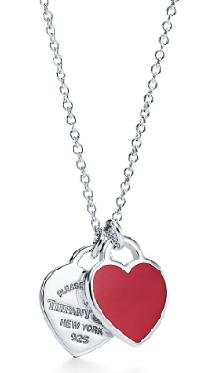 [TXL-30] Collar Tiffany Return to Tiffany Doble Corazón Mini Rojo