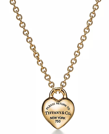 [N0349-3] Collar Return to Tiffany corazón liso oro amarillo