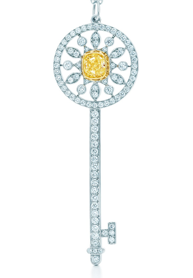 Charm llave medallón Tiffany Keys dorado