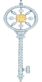 Charm llave flor dorada Tiffany Keys