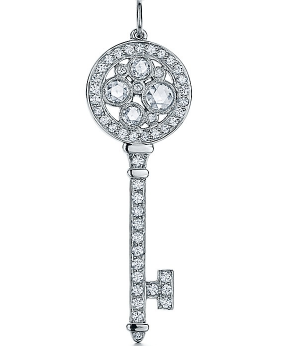 Charm Tiffany Keys Llave Redonda Pavé