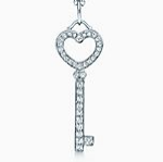 Llave corazón pavé con doble argolla Tiffany Keys