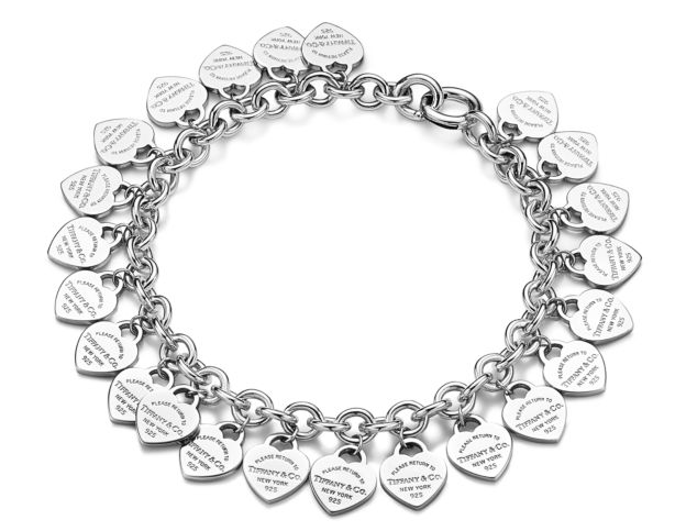 Pulsera dijes corazones múltiples Return to Tiffany