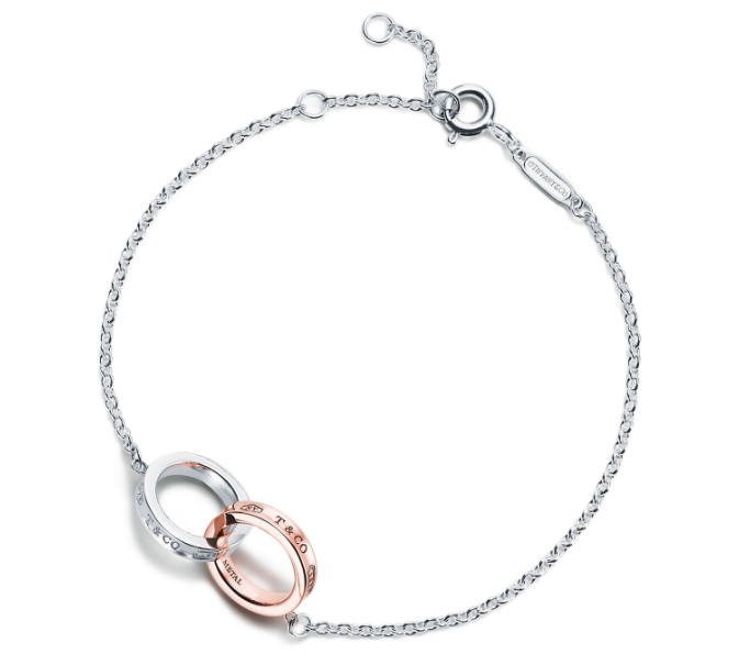 Brazalete Aros Entrelazados Bicolor