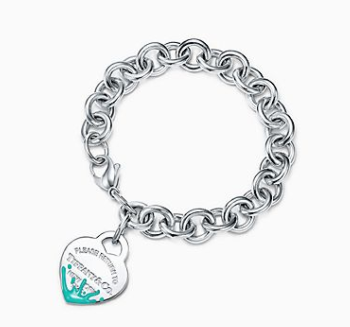 Pulsera corazón turquesa cadena gruesa Return to Tiffany