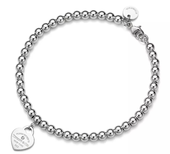 Pulsera Return to Tiffany bolitas corazón plata
