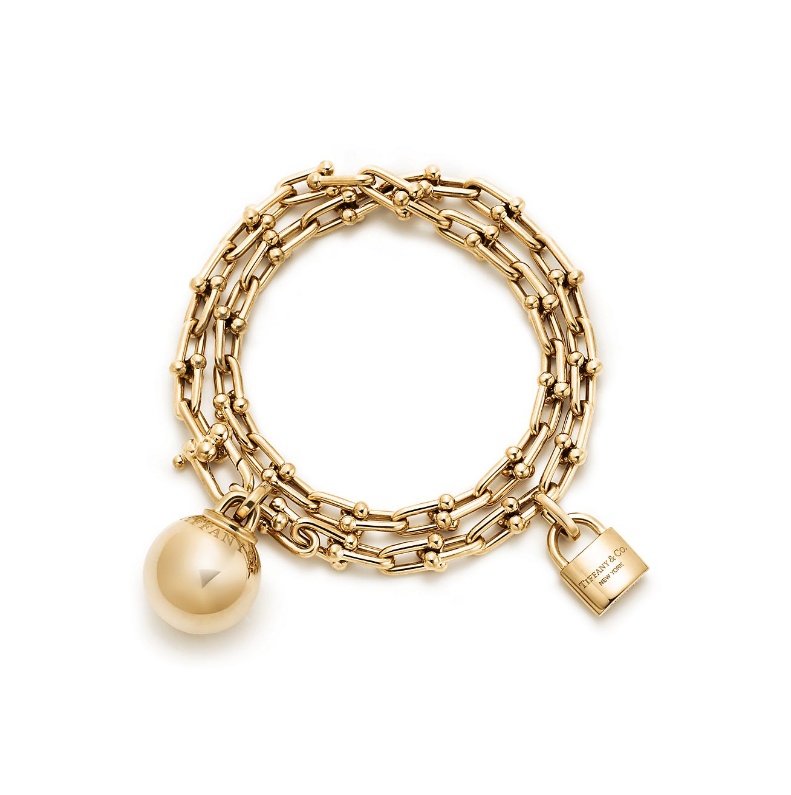 [TIFB102] Brazalete Tiffany HardWear wrap bola y candado oro