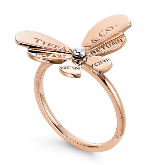 Anillo Return to Tiffany Flor Grabada Oro Rosa