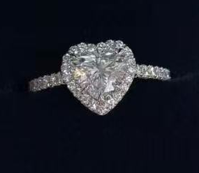 Anillo Tiffany Halo Corazón Circonia Blanca