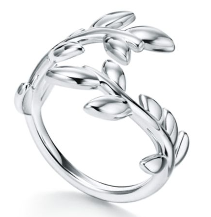 Anillo Tiffany Ramas de Olivo Plata Abierto