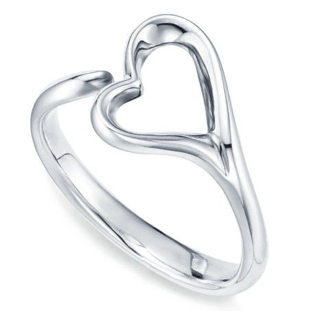 Anillo Tiffany Elsa Peretti Open Heart Plata