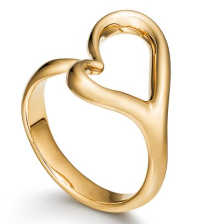 [TJZ-116] Anillo Tiffany Elsa Peretti Open Heart Oro Amarillo