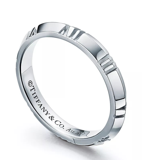 [TJZ-92] Anillo Tiffany Atlas Números Romanos Plata