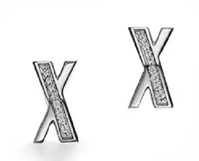 [E0150-2] Aretes Atlas X Pavé Plata 925